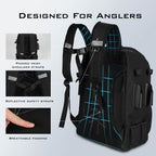 KastKing KarryAll Tackle Backpack with Rod Holders 4 Tackle Boxes