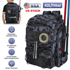 Fishing Backpack 42L with Rod Holders & 16 Pockets