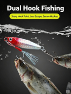 Fish Scale Jig Lure, Slow Fall Metal Casting Jig, Long Cast Spoon Bait for Bass, Walleye & Pike Freshwater Saltwater Fishing
