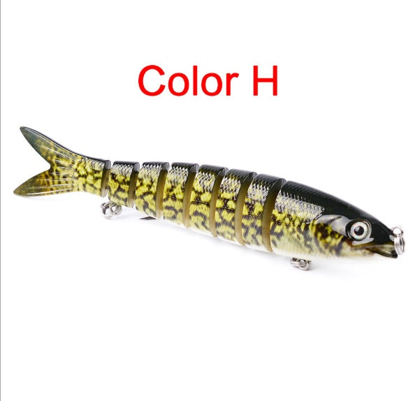 Multi Jointed Artificial Pike Fishing Lure Hard Bait Trolling Tool