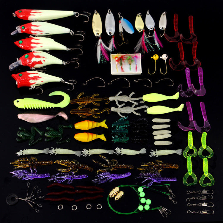 100 Piece Fishing Lure Set Freshwater Bionic Sequins Soft Baits