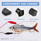 Electric Robotic Swimbait with USB Rechargeable LED Light – Multi-Jointed Wobbler Swimming Fishing Bait, Realistic Robot Fish Lure for Bass Pike Perch, Ice Fishing & Winter Fishing Gift for Men