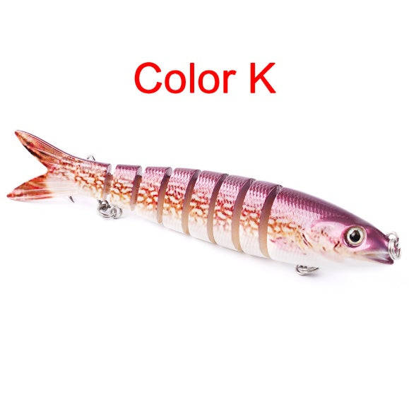 Multi Jointed Artificial Pike Fishing Lure Hard Bait Trolling Tool