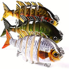 Fishing Lure Set 3pcs Realistic 6-Section Swimbait – Multi-Jointed Hard Bait for Bass, Trout, Pike & Freshwater Fish | Lifelike Swimming Action Crankbait Fishing Tackle