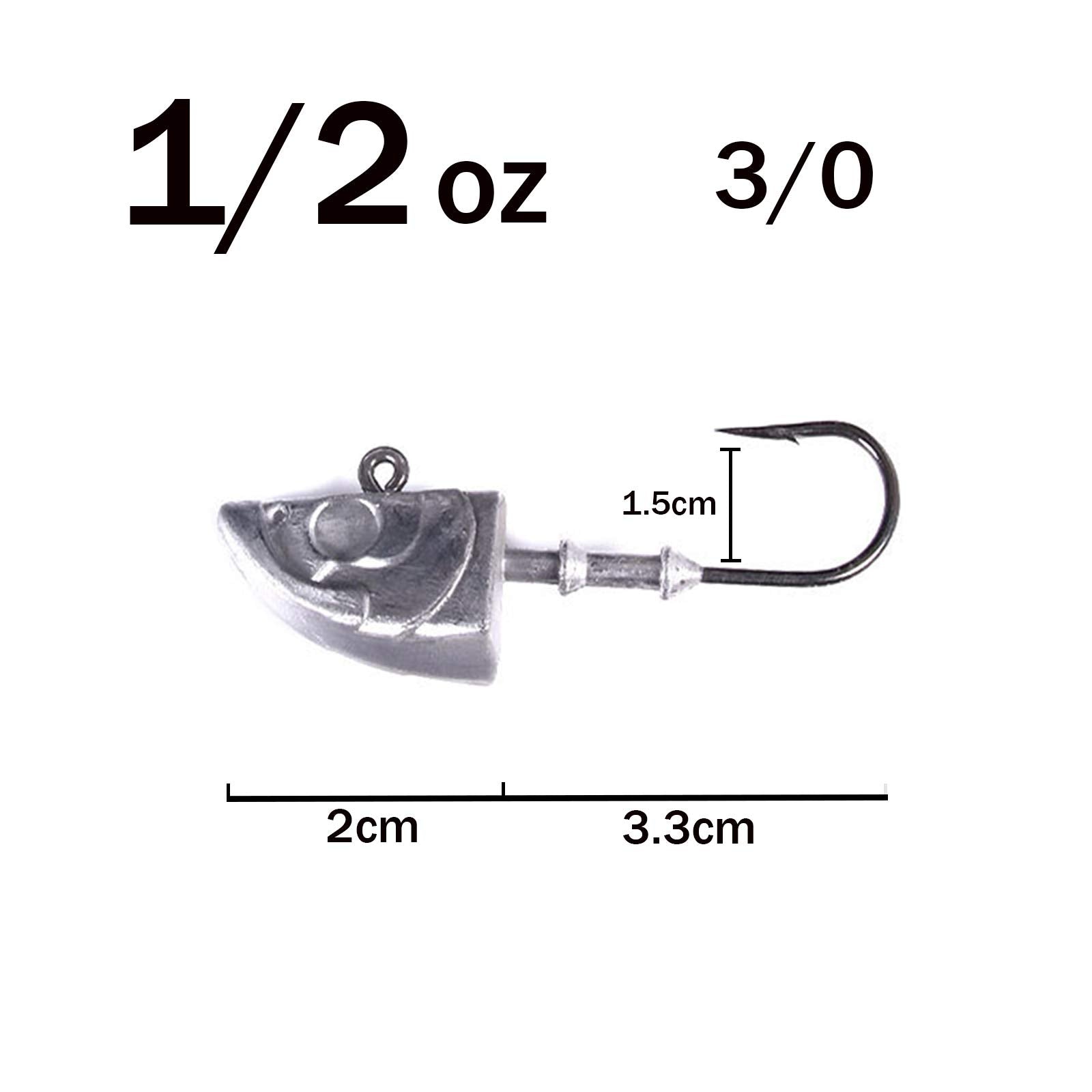 10Pcs Saltwater Swimbait Jig Heads for Bass (1/2oz, 10Pack)