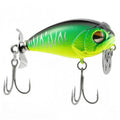 Top Water Fishing Lure，Equipped with Metal Bubble Baffle and Tail Propeller.Fishing Bait Suitable for Both Saltwater and Freshwater. (Green)
