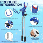 Fishing Rod Holder Ground Stake 360° Adjustable 2pcs Set, Heavy Duty Shore & Beach Rod Bracket Stand for Surf Fishing, Bank Fishing & Outdoor Angling, Reinforced Pole Support Holder
