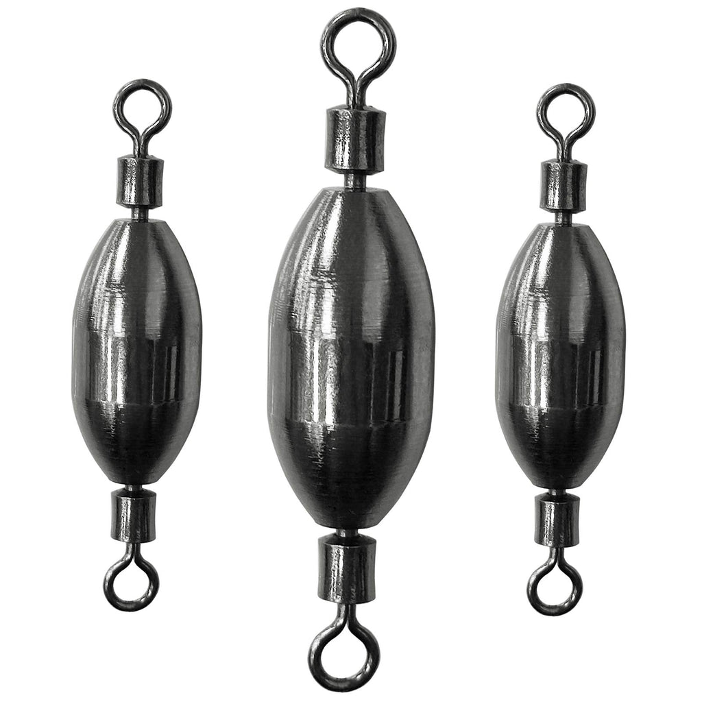 AMYSPORTS Saltwater Fishing Weights Swivel Bullet Sinkers Fishing Weight Brass Fishing Weights Freshwater Bass Sinker Weight with Swivel Rolling 15pcs 1/8oz