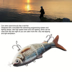 Electric Robotic Swimbait with USB Rechargeable LED Light – Multi-Jointed Wobbler Swimming Fishing Bait, Realistic Robot Fish Lure for Bass Pike Perch, Ice Fishing & Winter Fishing Gift for Men