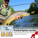 QualyQualy Trout Spinners Fishing Lure Kit - Assorted - Pack of 5 (Trout Lure- 1/10 oz)