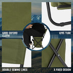 Lightweight Backpack Camping Chair Folding Stool with Backrest – Compact Portable Outdoor Seat, Heavy Duty Support, for Camping, Hunting & Fishing, Available in 3 Colors, 1pc or 2pcs