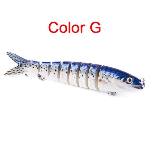 Multi Jointed Artificial Pike Fishing Lure Hard Bait Trolling Tool