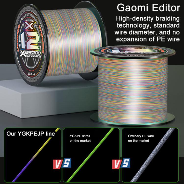 12 Strands Braided Colored PE Fishing Line Main Line Strong Horse Fish Line, 0.6# 300m, 0.8# 300m, 1.0# 300m, 1.2# 300m, 1.5# 300m, 2.0# 300m, 2.5# 300m, 3.0# 300m, 3.5# 300m, 4.0# 300m, 5.0# 300m, 6.0# 300m, 0.6# 500m, 0.8# 500m, 1.0# 500m, 1.2# 500m ...