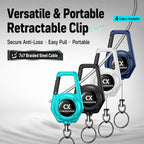 Retractable Reel Carabiner 80cm Steel Wire Anti-Lost Holder for Fishing Scissors Fish Gripper Outdoor Tools