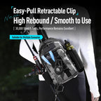Retractable Reel Carabiner 80cm Steel Wire Anti-Lost Holder for Fishing Scissors Fish Gripper Outdoor Tools