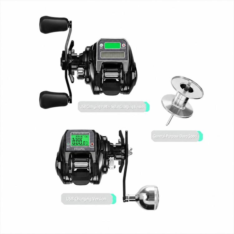 Digital Display Line Counter Baitcasting Reel Magnetic Brake Fishing Reel with Drag Click Alarm, Single-Handle Left Hand, Single-Handle Right Hand, Dual-Handle Left Hand, Dual-Handle Right Hand