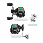 Digital Display Line Counter Baitcasting Reel Magnetic Brake Fishing Reel with Drag Click Alarm, Single-Handle Left Hand, Single-Handle Right Hand, Dual-Handle Left Hand, Dual-Handle Right Hand