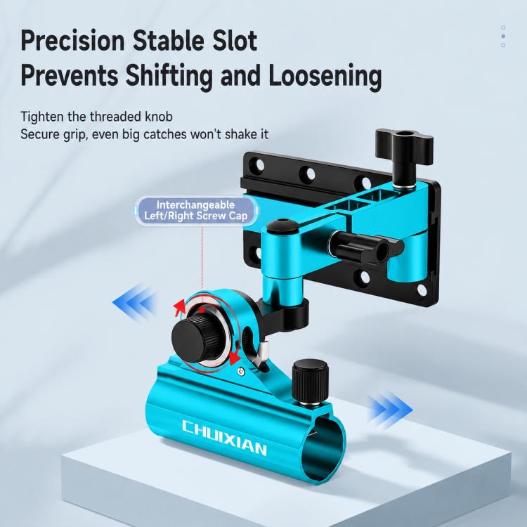 Folding Corner Fishing Box Rod Holder 360 Adjustable Aluminum Alloy Turret Bracket