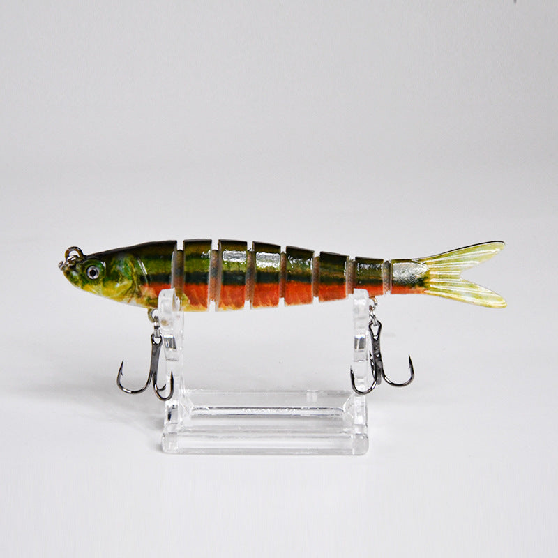8‑Segment Soft Eel Style Swimbait Lure Set, Slow Sinking Multi Jointed Hard Bait, 10cm 11g Long Cast Realistic Lure Kit for Freshwater Saltwater Bass Pike