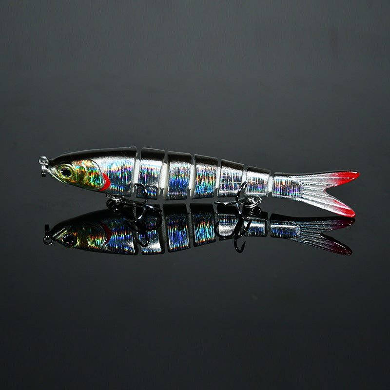 8‑Segment Soft Eel Style Swimbait Lure Set, Slow Sinking Multi Jointed Hard Bait, 10cm 11g Long Cast Realistic Lure Kit for Freshwater Saltwater Bass Pike