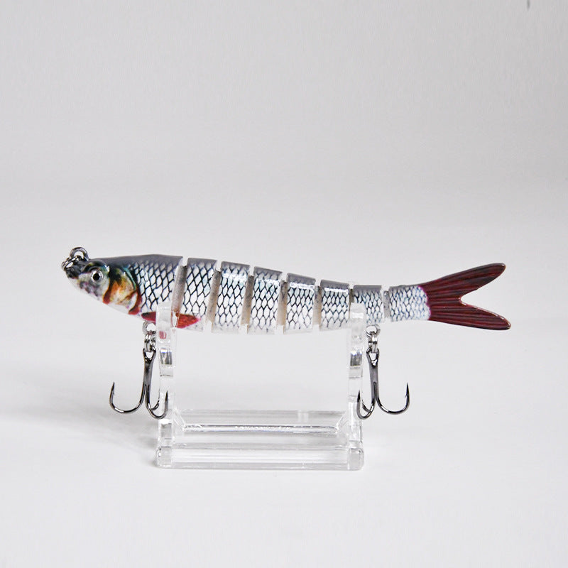 8‑Segment Soft Eel Style Swimbait Lure Set, Slow Sinking Multi Jointed Hard Bait, 10cm 11g Long Cast Realistic Lure Kit for Freshwater Saltwater Bass Pike