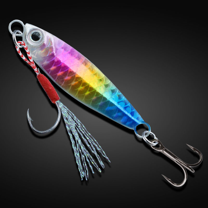 Fish Scale Jig Lure, Slow Fall Metal Casting Jig, Long Cast Spoon Bait for Bass, Walleye & Pike Freshwater Saltwater Fishing