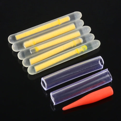 10 Packs OCEAN SUN Luminous Float Night Fishing Light Stick, Visibility: 15m, Size: 3.0 x 25mm, Visibility: 15m(5pcs)