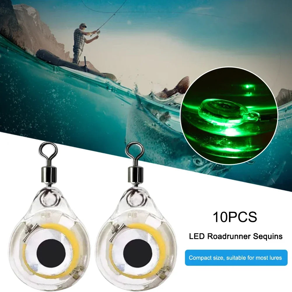 Fishing Lure Light Mini Eye Shape Underwater Night Battery Powered