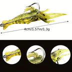 Shrimp Silicone Artificial Bait Simulation Soft Prawn Hooks Carp