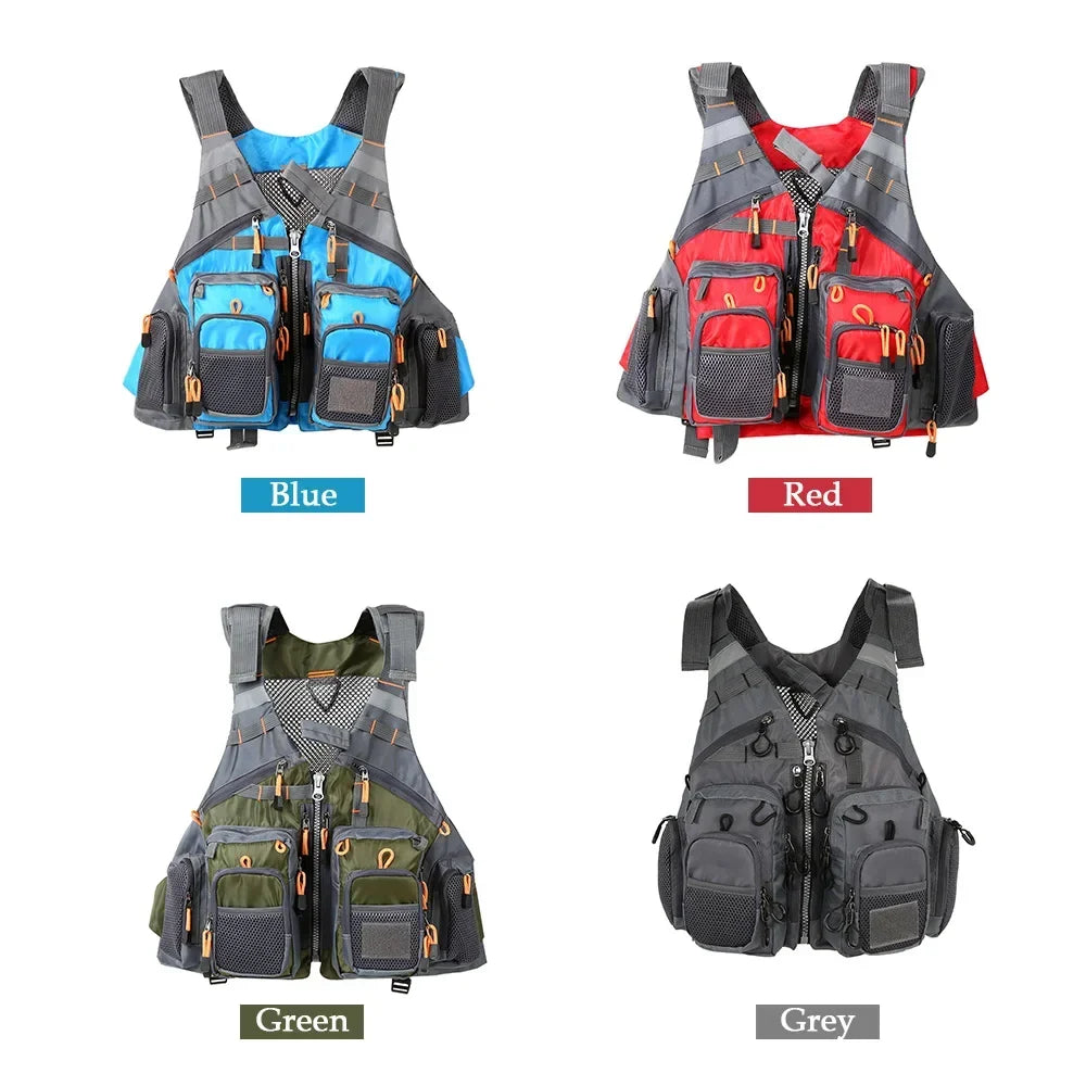 Breathable Fishing Life Vest | 11-Pocket 209 lb Flotation Jacket