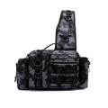 Fishing Tackle Backpack & Crossbody Bag with Rod Holder