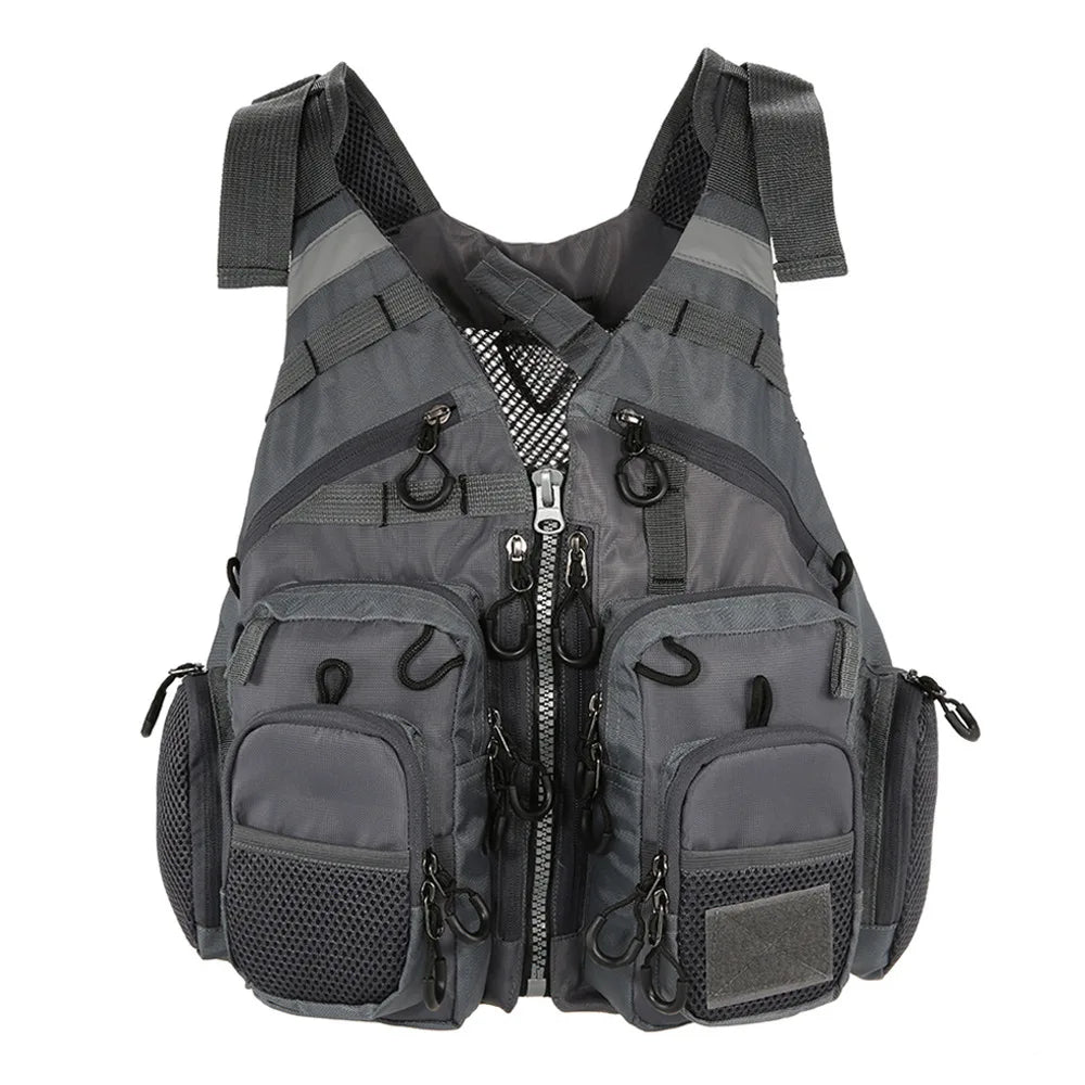 Breathable Fishing Life Vest | 11-Pocket 209 lb Flotation Jacket