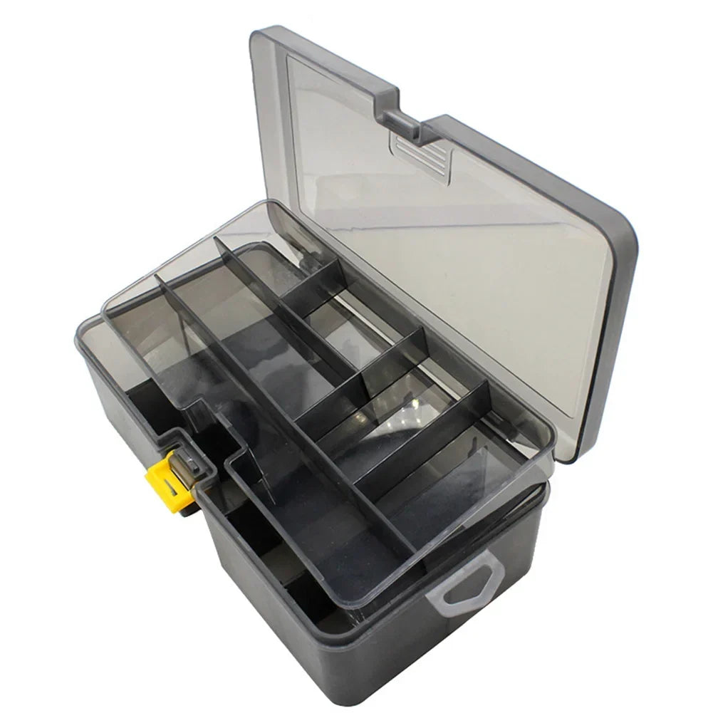 Double Layer Fishing Box Waterproof Plastic Lure Adjustable Dividers