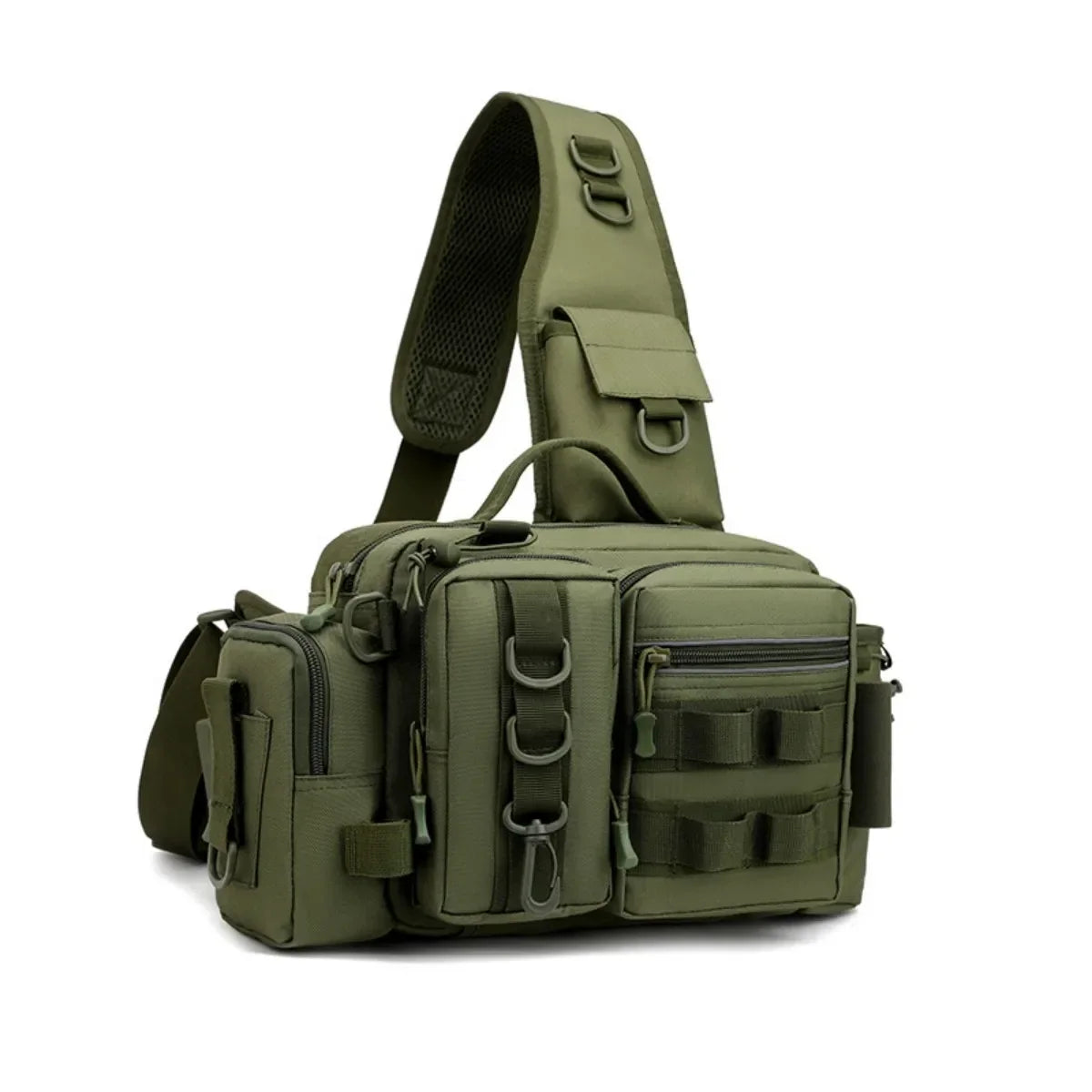 Large Camo Fishing Tackle Bag – Waist, Crossbody & Shoulder