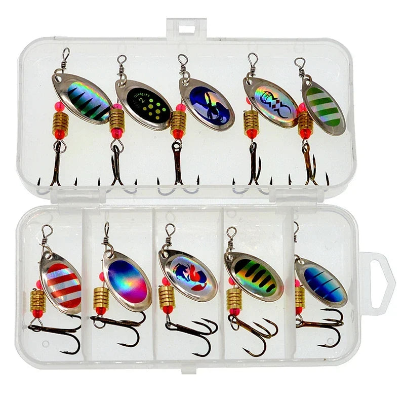 Metal Spoon Spinner Fishing Lure Spoonbait Crankbaits Wobblers Bait