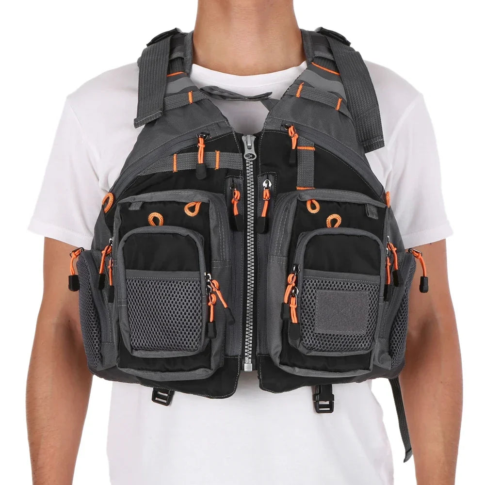 Breathable Fishing Life Vest | 11-Pocket 209 lb Flotation Jacket