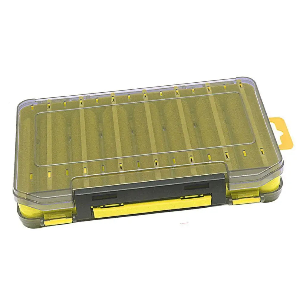 Double-Sided Fishing Tackle Box – 14 Compartments, 5 Colors