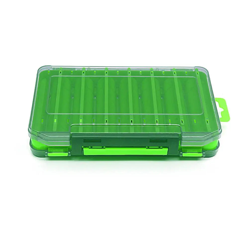 Double-Sided Fishing Tackle Box – 14 Compartments, 5 Colors