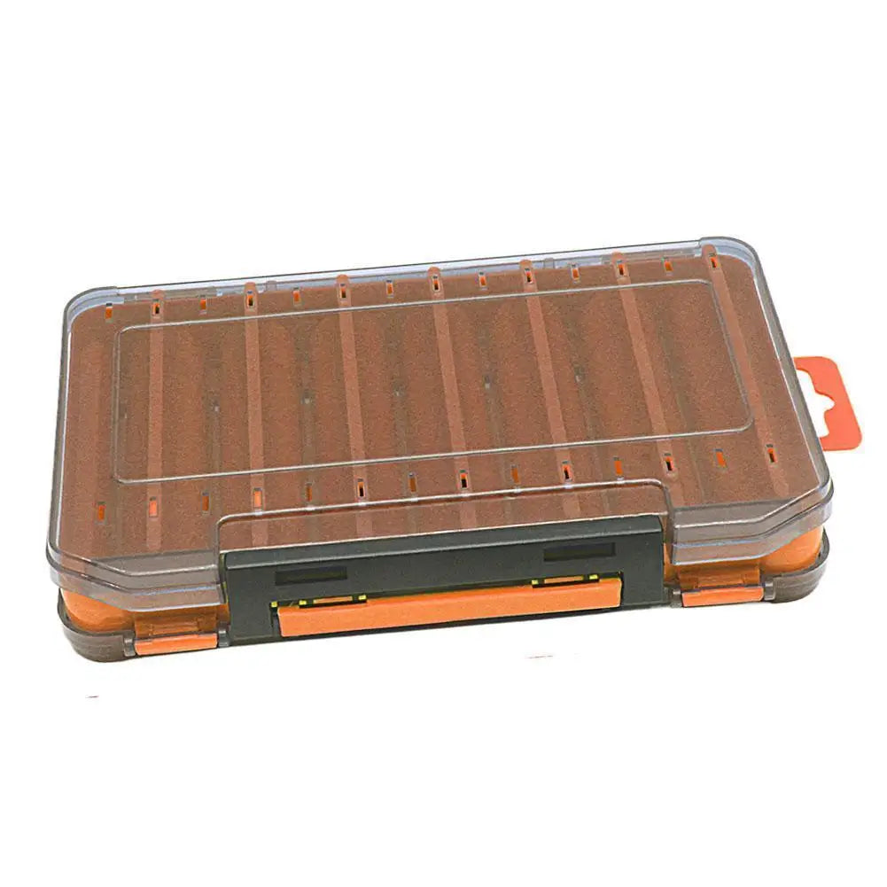 Double-Sided Fishing Tackle Box – 14 Compartments, 5 Colors