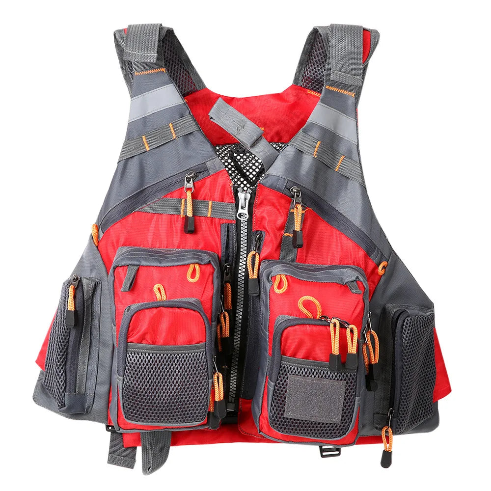 Breathable Fishing Life Vest | 11-Pocket 209 lb Flotation Jacket
