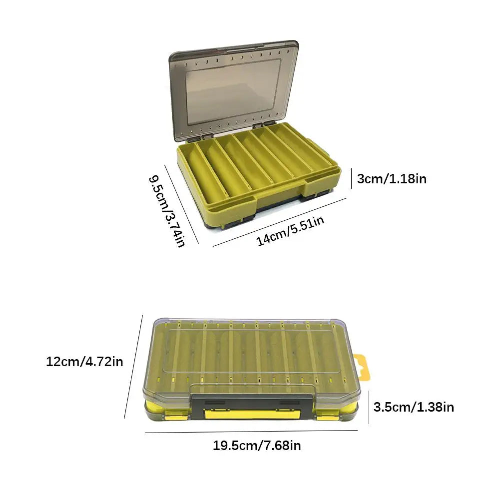 Double-Sided Fishing Tackle Box – Lure & Hook Organizer