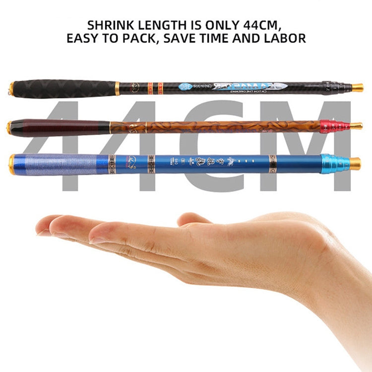 Carbon Short Section Fishing Rod Short Section Positioning Handle Rod, 3.6m, 4.5m, 5.4m, 6.3m