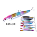 HENGJIA MI101 18cm 26g Long-distance Casting Sea Fishing Fake Lures Minnow Baits, MI101 (5), MI101 (1), MI101 (2), MI101 (3), MI101 (6), MI101 (8), MI101 (9), MI101 (10), MI101 (10 Colors)