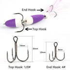 W.P.E PMG-M Foam Hook Soft Worm Bait Three Anchor Hook Fake Lures, M