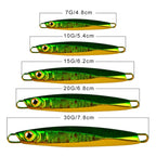 PROBEROS LF128 Long Casting Lure Iron Plate Lead Fish Freshwater Sea Fishing Warp Bass Metal Sequins Baits, 7g, 10g, 15g, 20g, 30g
