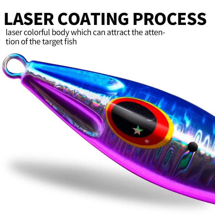 PROBEROS LF124 Deep Sea Iron Plate Lead Fish Fishing Lure Slow Sinking Rocking Luminous Boat Fishing Bait, 30g, 40g, 60g, 80g, 100g, 120g