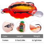 5colors /Set HENGJIA FO016 Lua Thunder Brogue Dummy Bait Turtle Sequins Fishing Bait, 5.7cm 11.7g