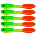 5pcs /Pack HENGJIA SO177 Dual Color Imitation Fishing Lure Freshwater Soft Dummy Bait, 7cm