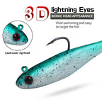5pcs / Set T-Tail Lua False Bait Single Hook Full Swimming Submerged Imitation Soft Lure, PROBEROS DW6092N6A, PROBEROS DW6092N12A, PROBEROS DW6092N6B