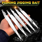 PROBEROS  LF168 Saltwater Fishing Metal Jigging Lure Blank Body Vertical Sinking Bait Shining Mirror Finish Mackerel Jigs, 180g, 200g, 230g, 250g, 300g